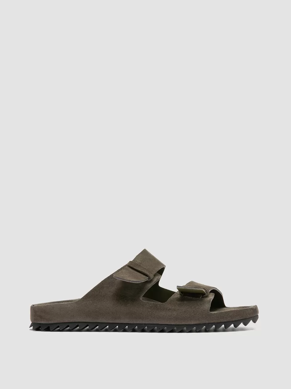 Officine Creative Suede Selection | Sandals>AGORA’ 002 - Suede Sandals GREEN