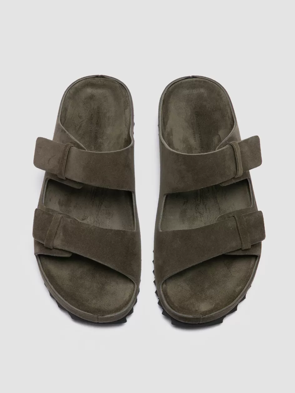 Officine Creative Suede Selection | Sandals>AGORA’ 002 - Suede Sandals GREEN