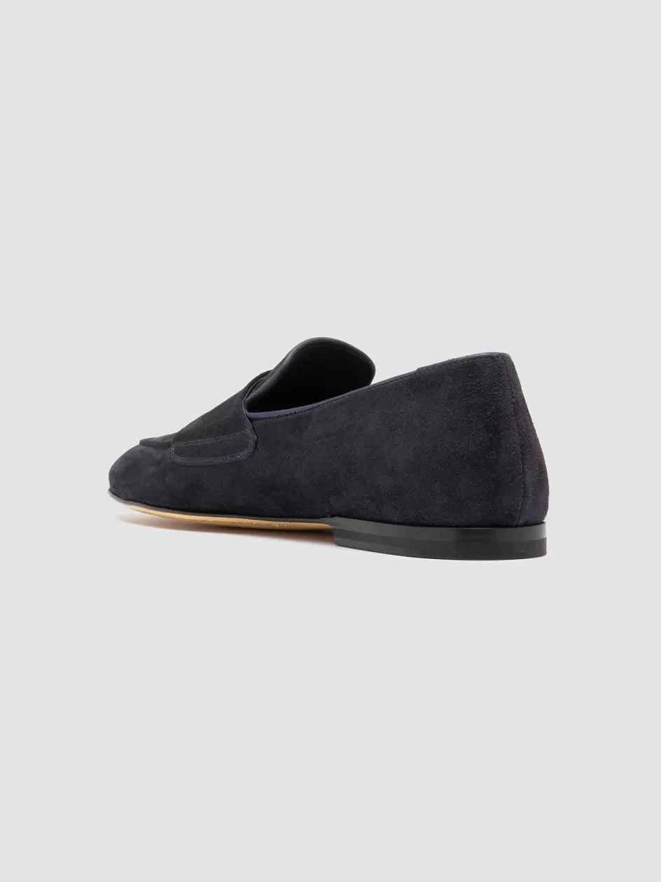airto_010__blue_suede_penny_loafers_97612.webp Officine Creative Suede Selection | Icons>AIRTO 010 - Blue Suede Penny Loafers DEEP NAVY