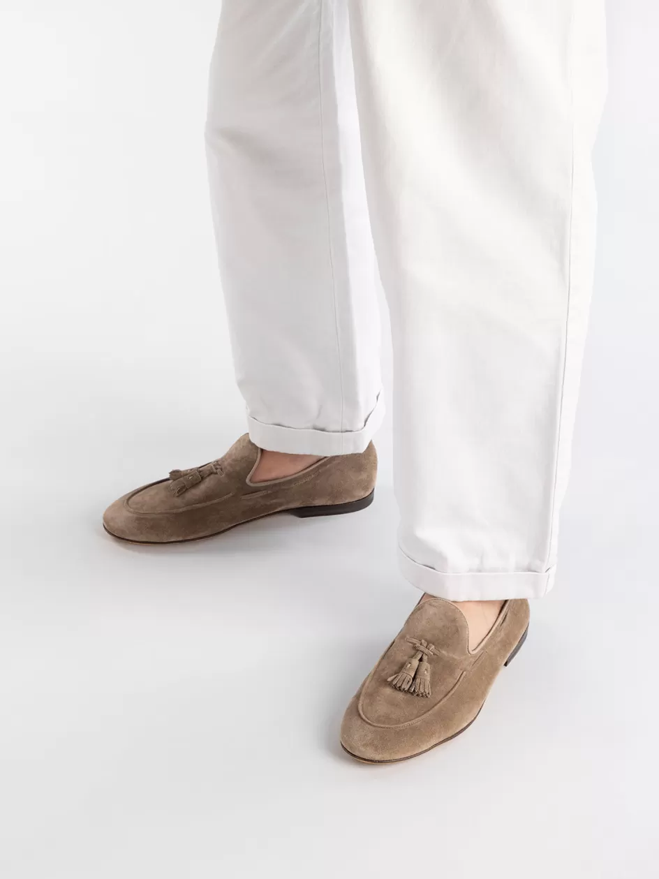 airto_013__taupe_suede_tassel_loafers_97606.webp Officine Creative Suede Selection | Icons>AIRTO 013 - Taupe Suede Tassel Loafers OTTER