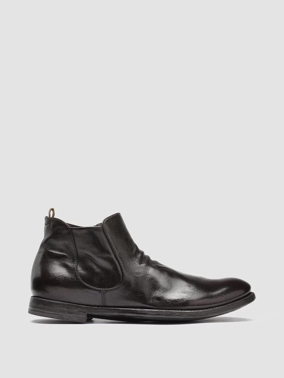 Officine Creative Icons | Ankle Boots>ARC 514 - Brown Leather Boots EBANO