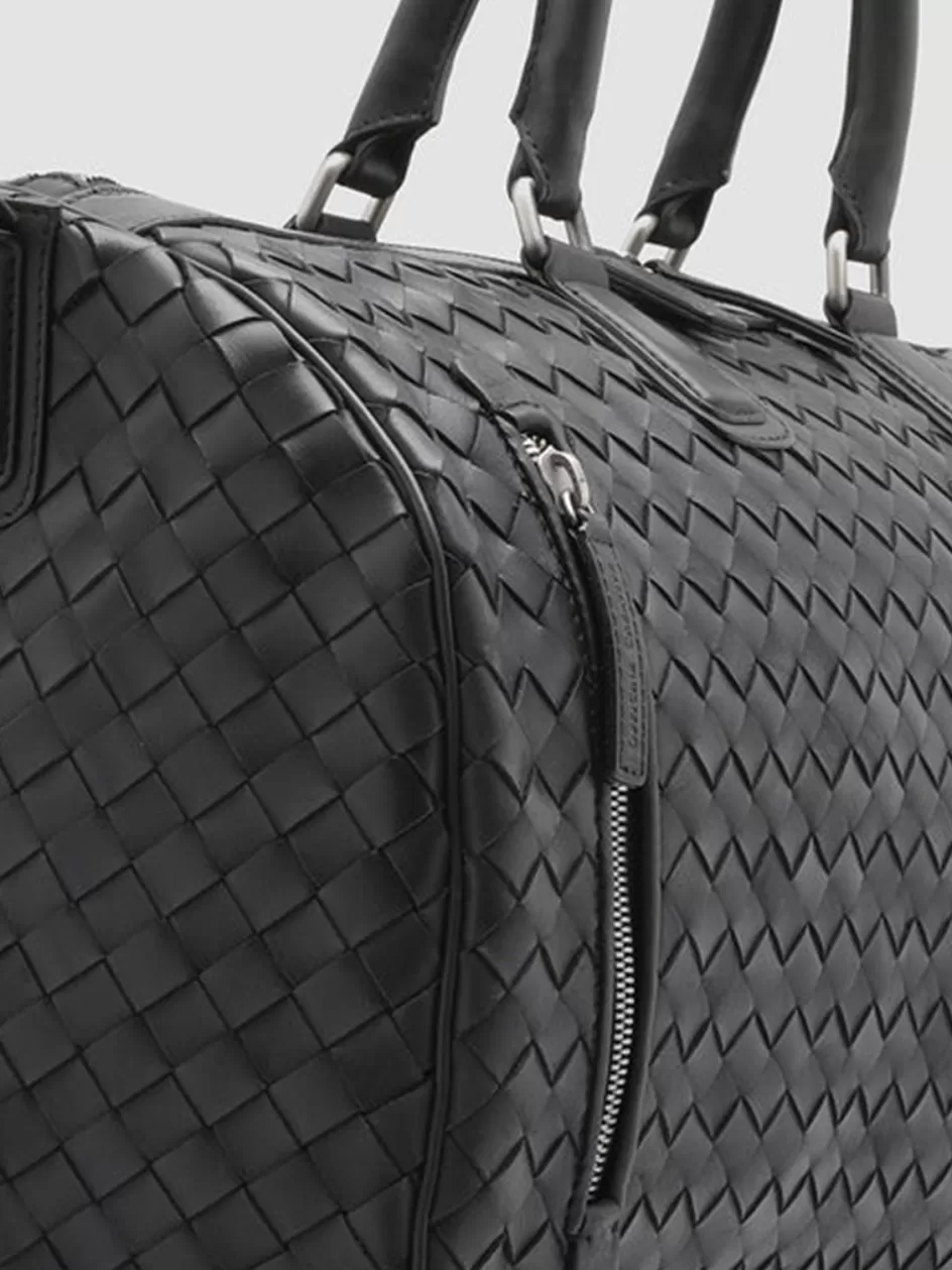 armor_01__black_woven_leather_weekender_98158.webp Officine Creative Woven Leather Selection | Icons>ARMOR 01 - Woven Leather Weekender BLACK