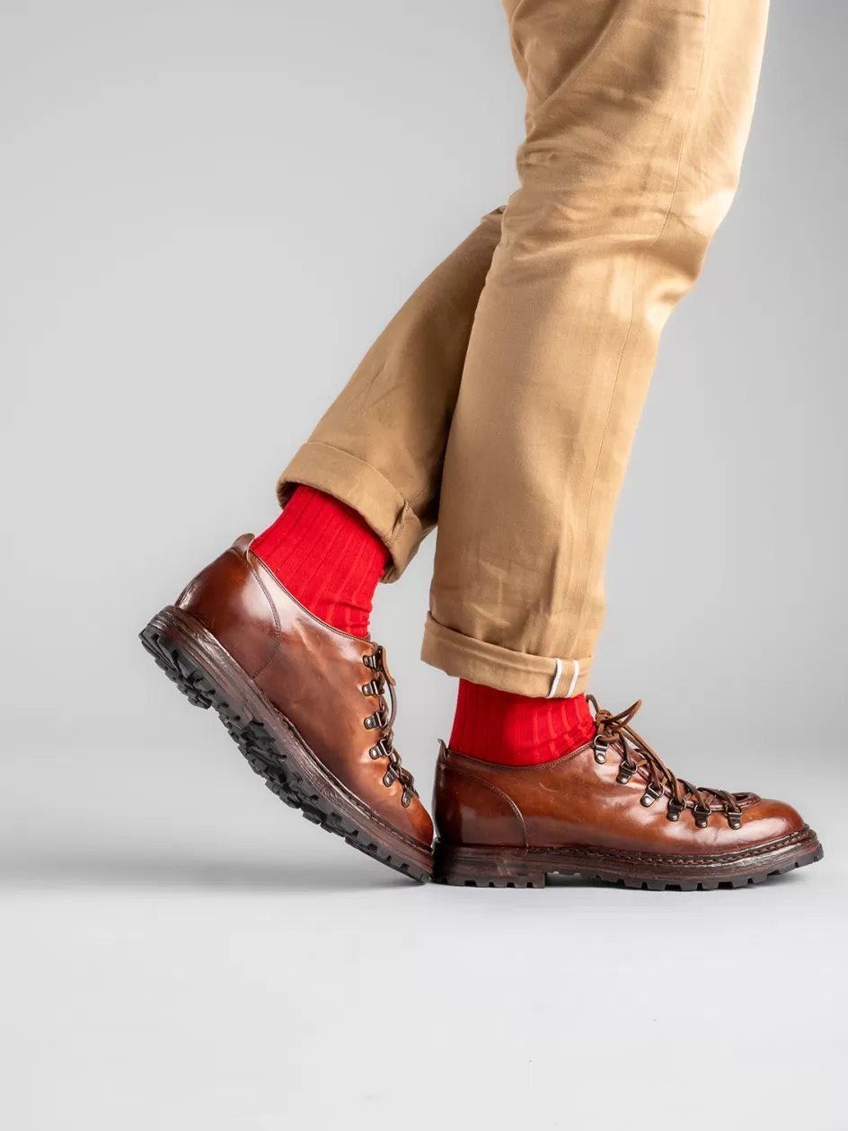 artik_003__brown_leather_hiking_shoes_98495.webp Officine Creative Derbies | Formal Shoes>ARTIK 003 - Brown Leather Hiking Shoes TAN