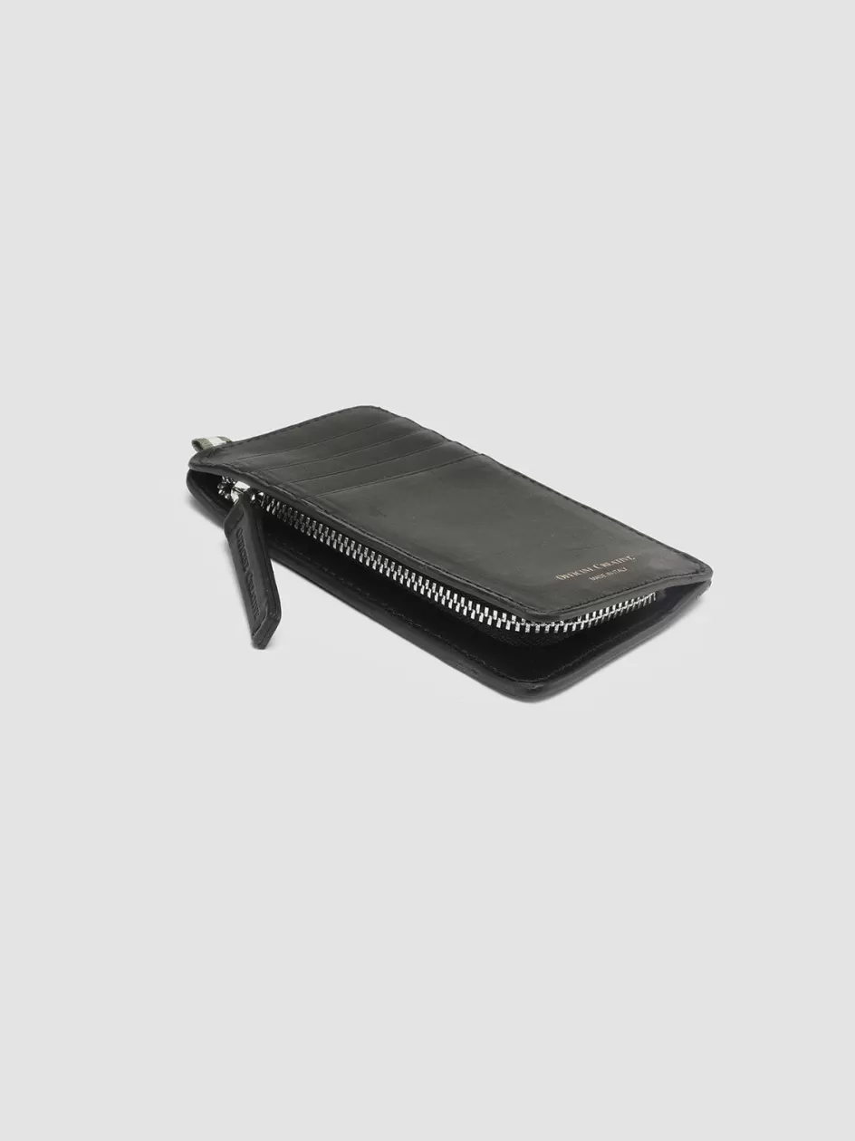 berge_103__black_woven_leather_card_holder_97985.webp Officine Creative Woven Leather Selection | Wallets>BERGE’ 103 - Woven Leather Card Holder BLACK