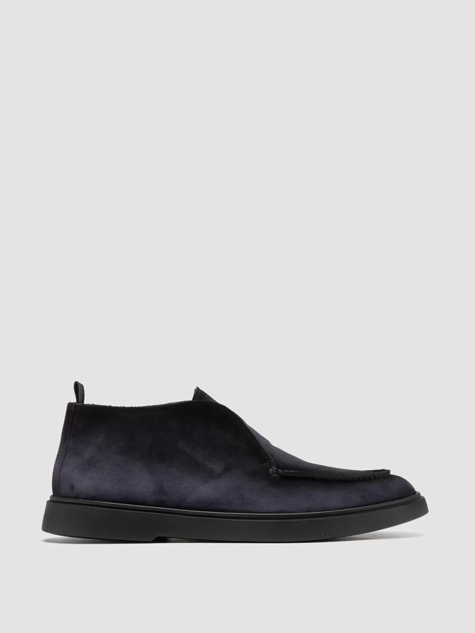 Officine Creative Ankle Boots>BONES 010 - Suede Chukka Boots BLUE