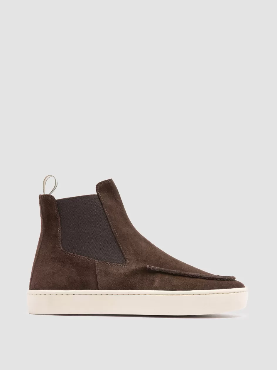 Officine Creative Ankle Boots>BUG 003 - Suede Chelsea Boots BROWN