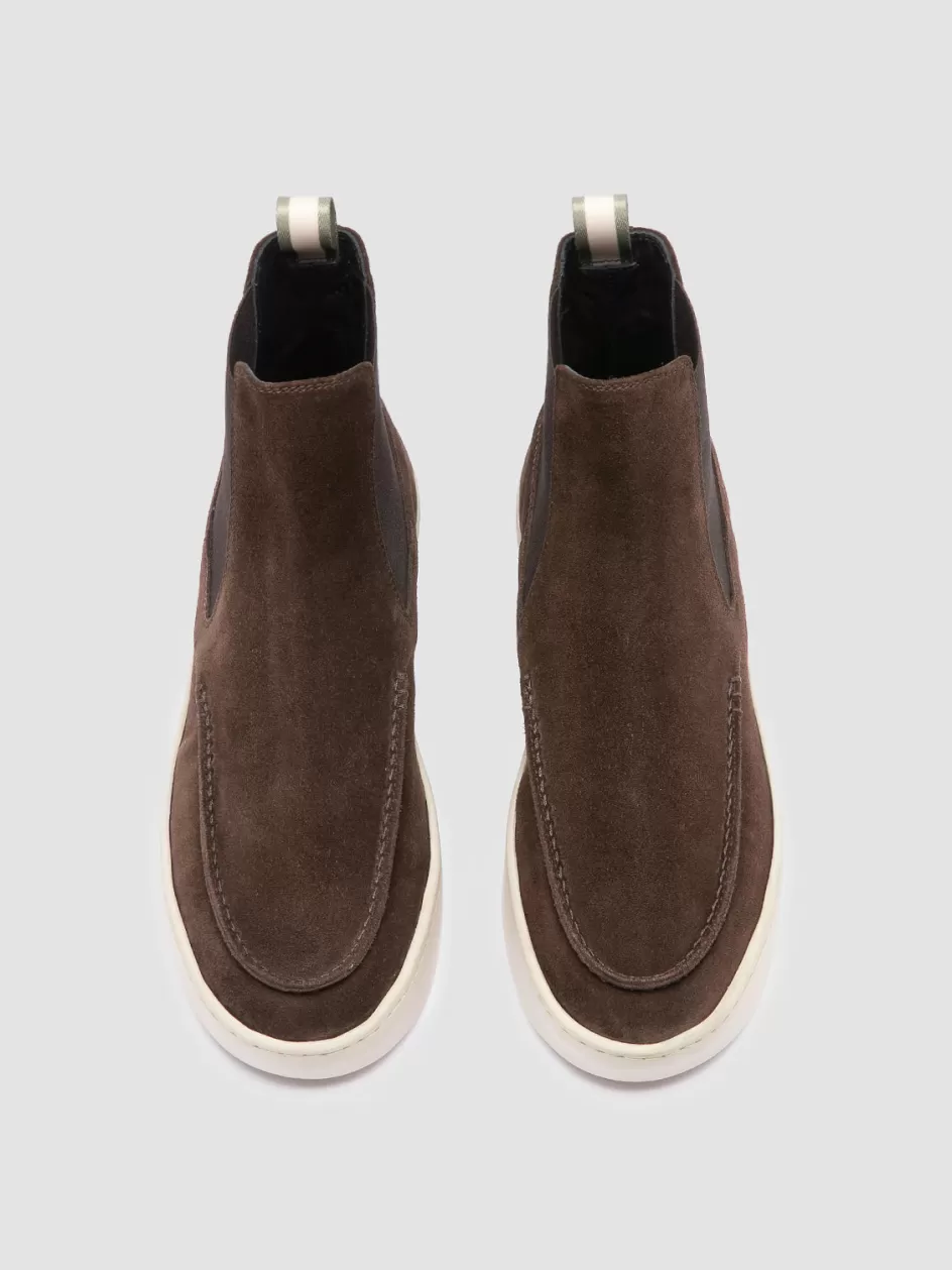 Officine Creative Ankle Boots>BUG 003 - Suede Chelsea Boots BROWN
