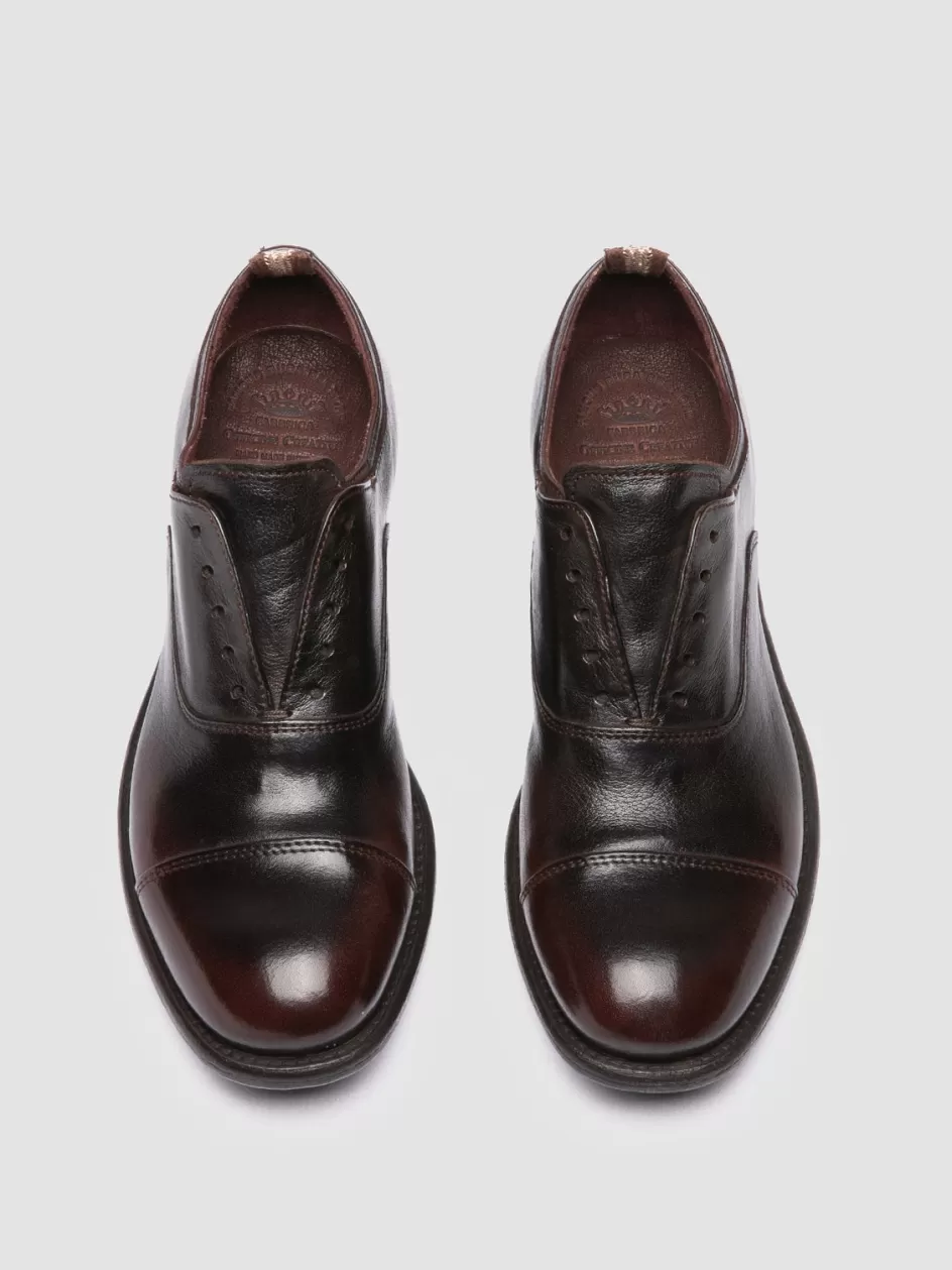 Officine Creative Dress Shoes>CALIXTE 003 - Brown Leather Oxford Shoes OTTO/TM25                                         
