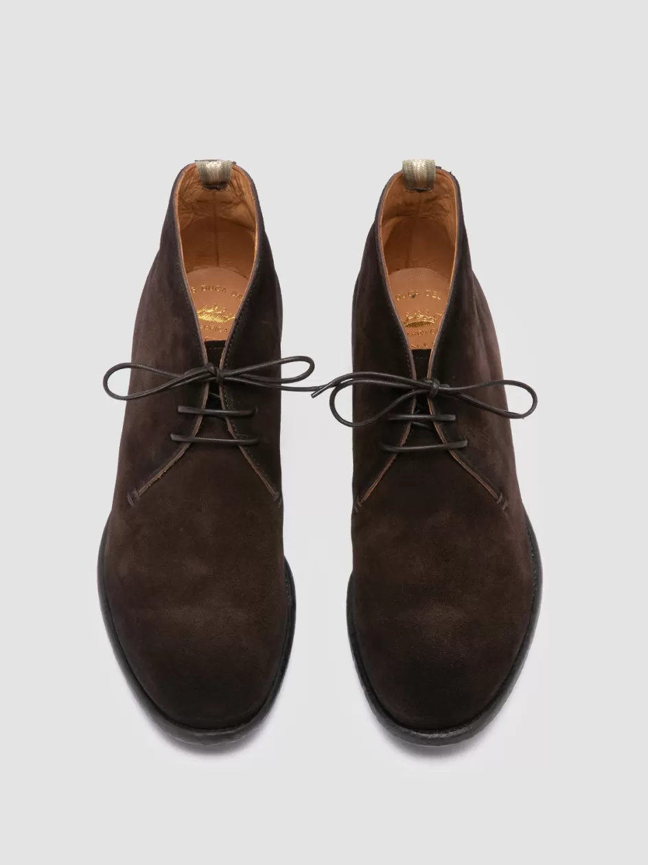 Officine Creative Ankle Boots>CETON 685 - Brown Suede Chukka Boots CHOCOLATE