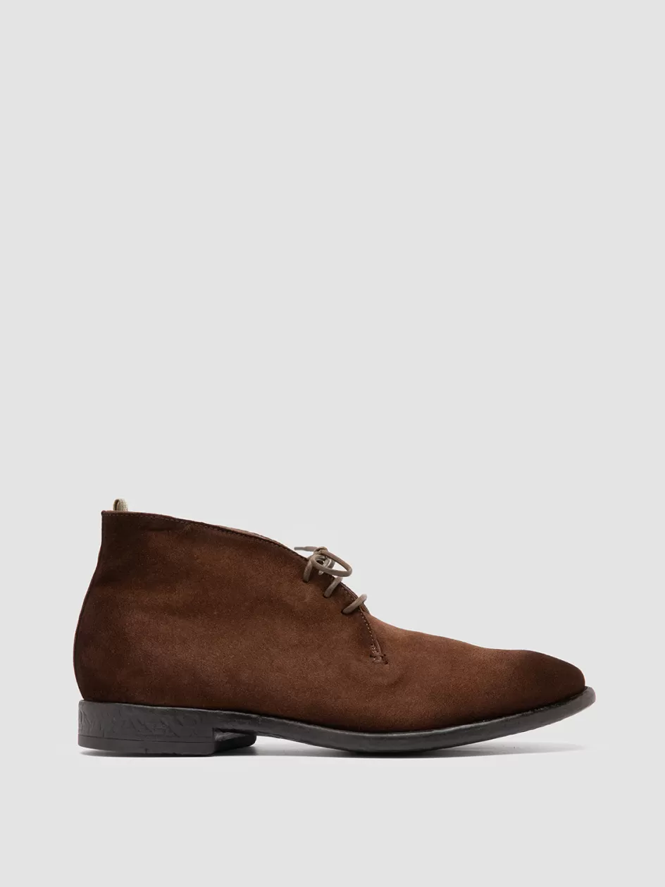Officine Creative Ankle Boots>CETON 685 - Brown Suede Chukka Boots CHESTNUT