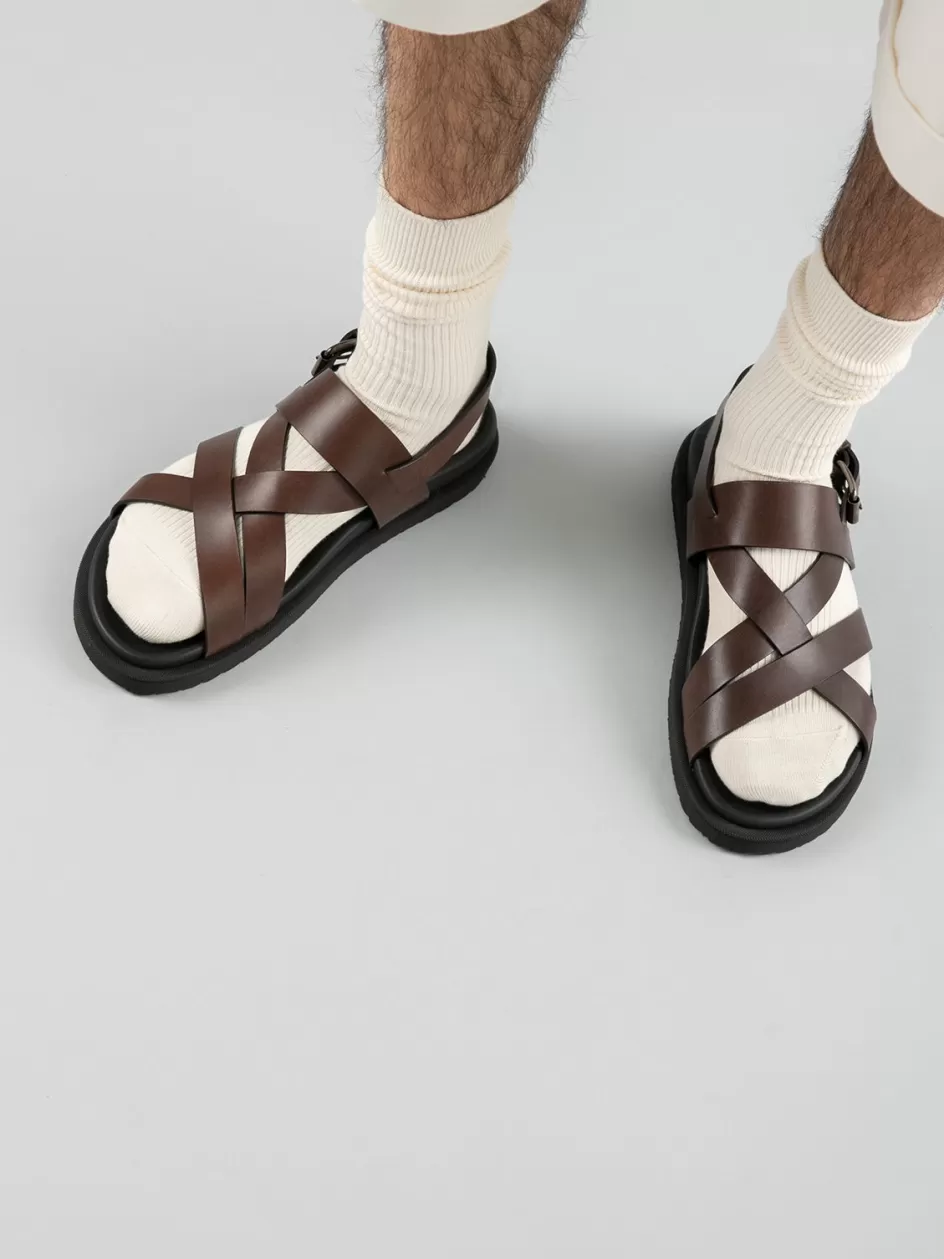 charrat_002__brown_leather_sandals_99169.webp Officine Creative Icons | Sandals>CHARRAT 002 - Brown Leather Sandals EBANO