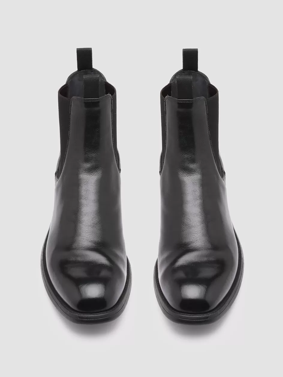 Officine Creative Ankle Boots>CHRONICLE 002 - Leather Chelsea Boots BLACK
