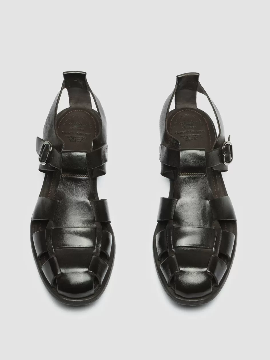 Officine Creative Sandals>CHRONICLE 145 - Leather Sandals BROWN