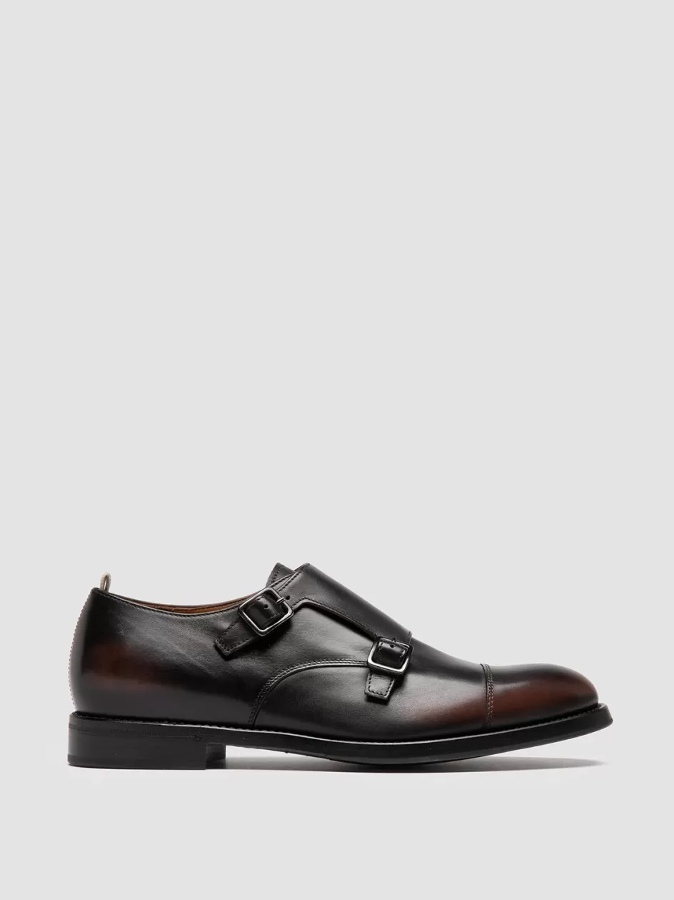 Officine Creative Formal Shoes>CONSULTANT 004 - Brown Leather Monk Shoes BRUNO/SUPERNERO