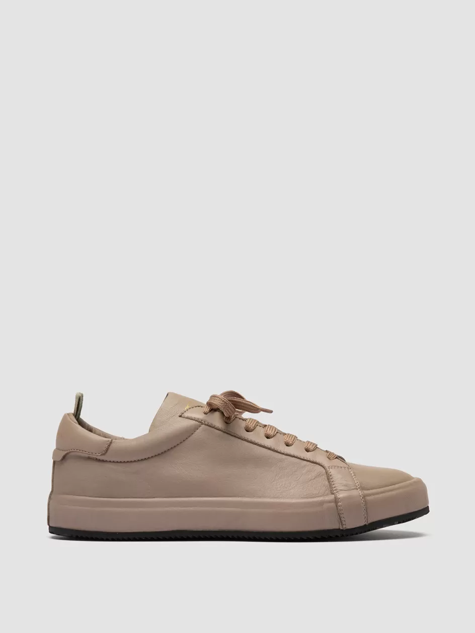 Officine Creative Sneakers>CORE 001 - Brown Leather Sneakers TUFO
