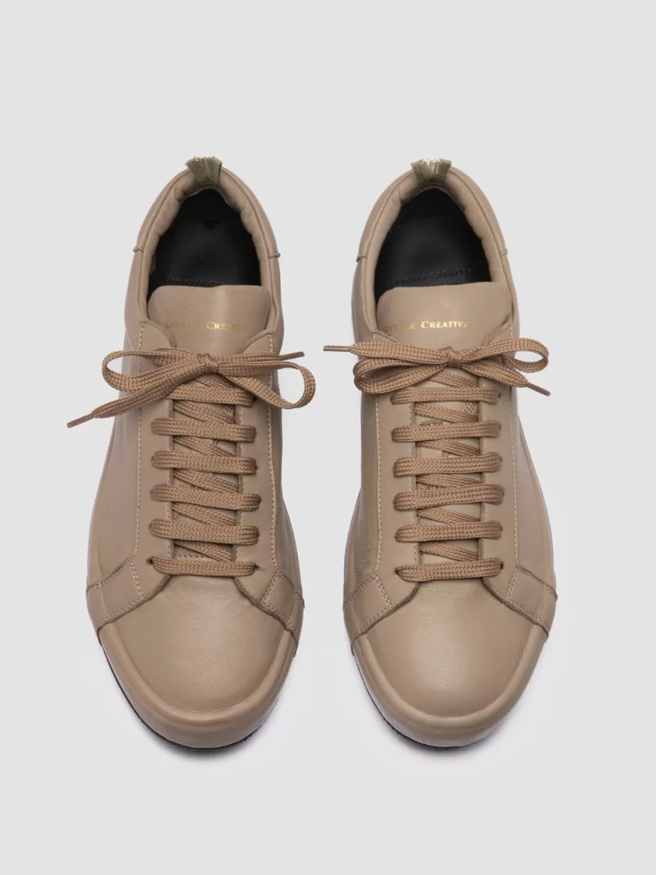 Officine Creative Sneakers>CORE 001 - Brown Leather Sneakers TUFO