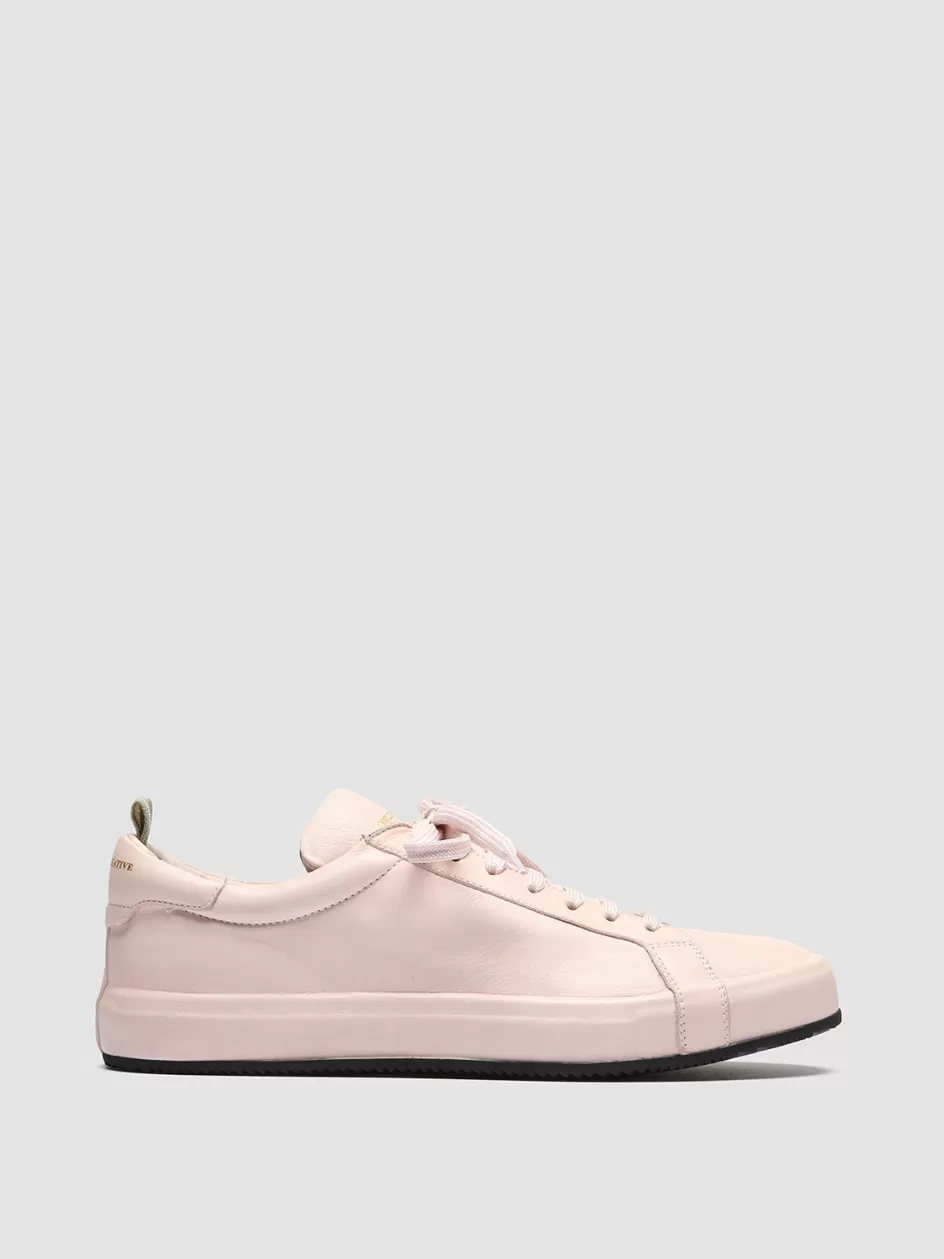 Officine Creative Sneakers>CORE 001 - Rose Leather Sneakers QUARZO