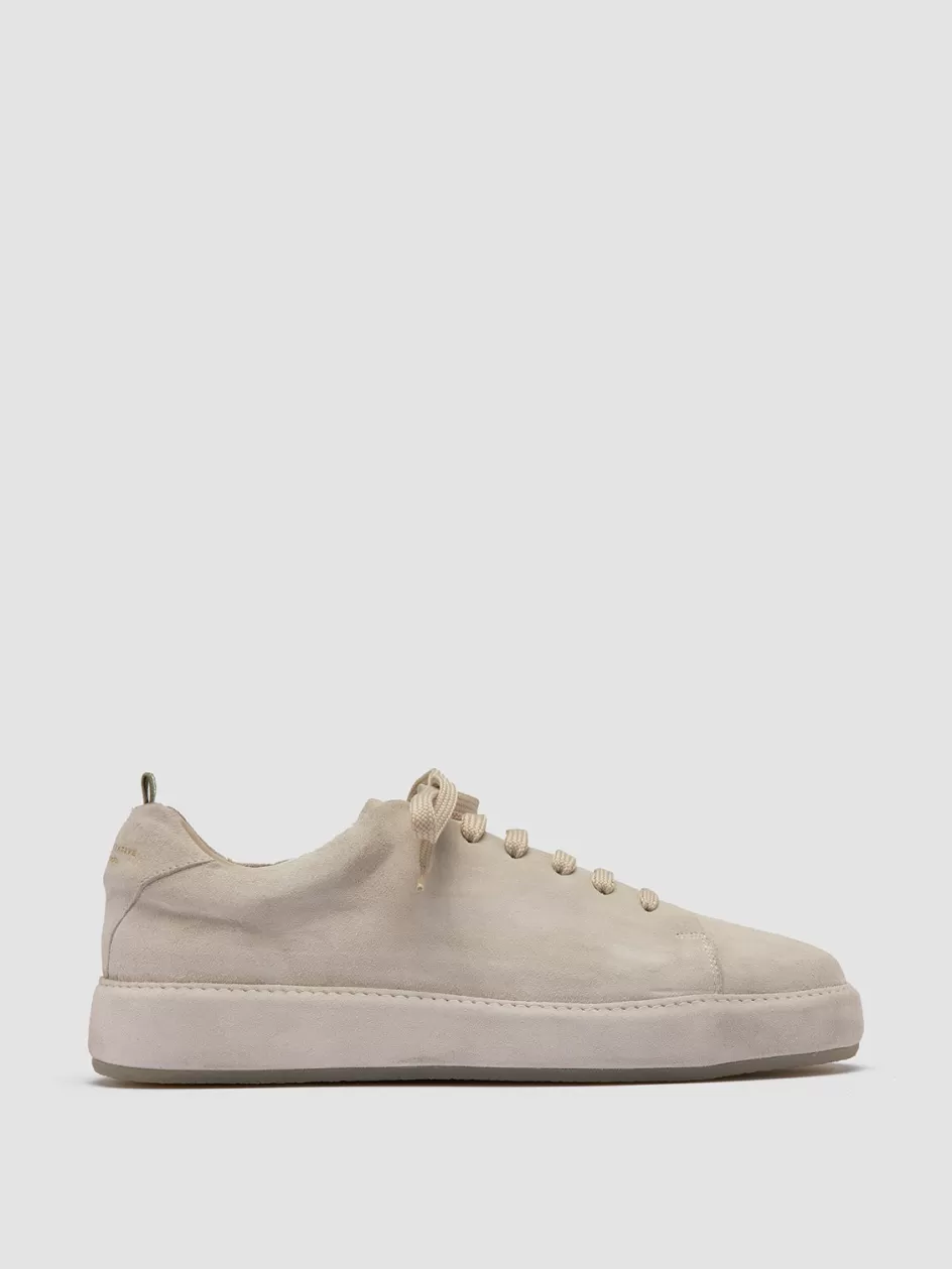 Officine Creative Suede Selection | Sneakers>COVERED 001 - Grey Suede Low Top Sneakers LAMB