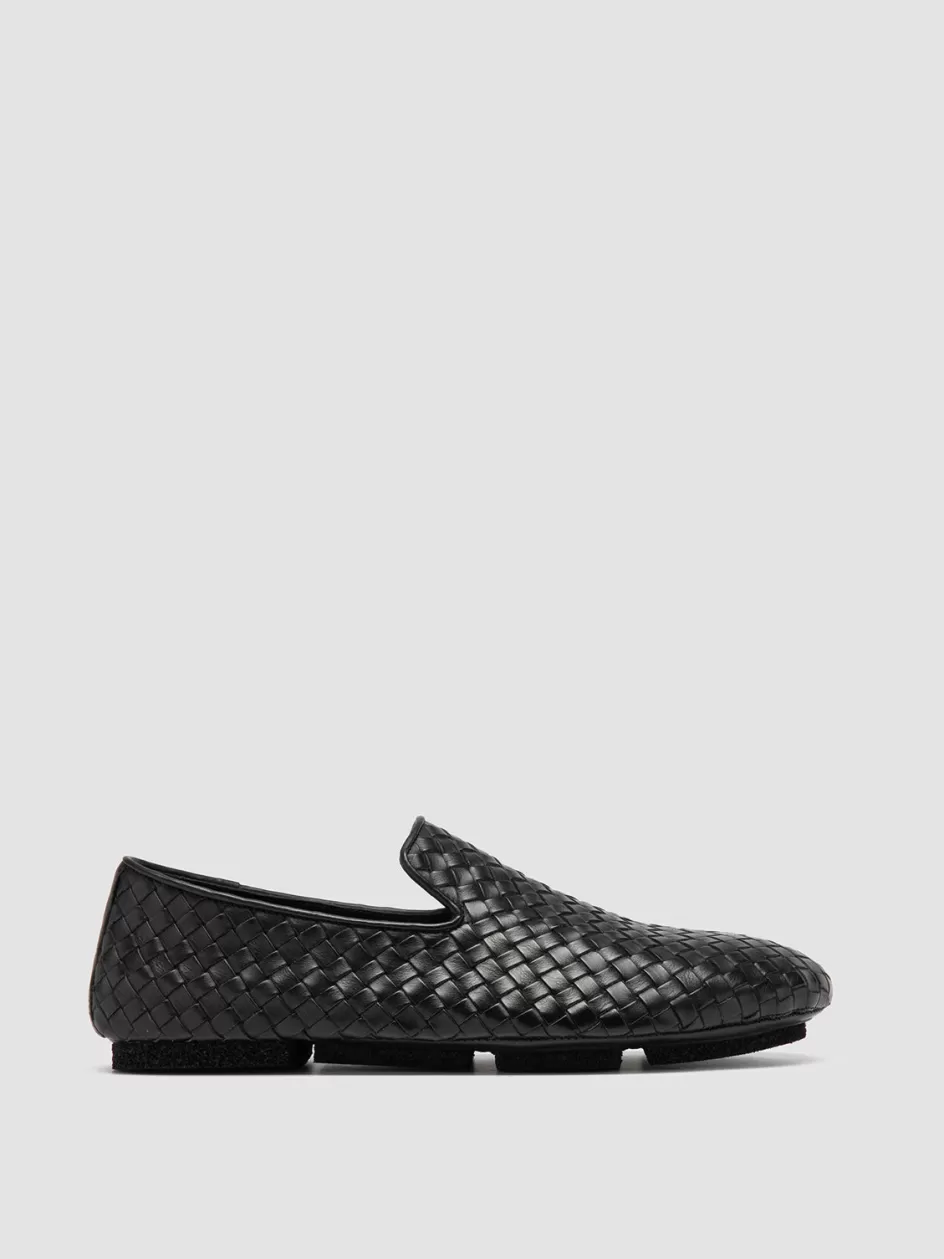 Officine Creative Loafers>C-SIDE 002 - Leather Loafers BLACK