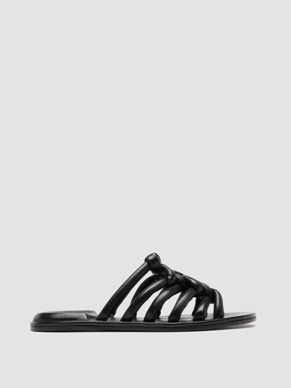 Officine Creative Sandals>CYBILLE 016 - Leather Slide Sandals BLACK