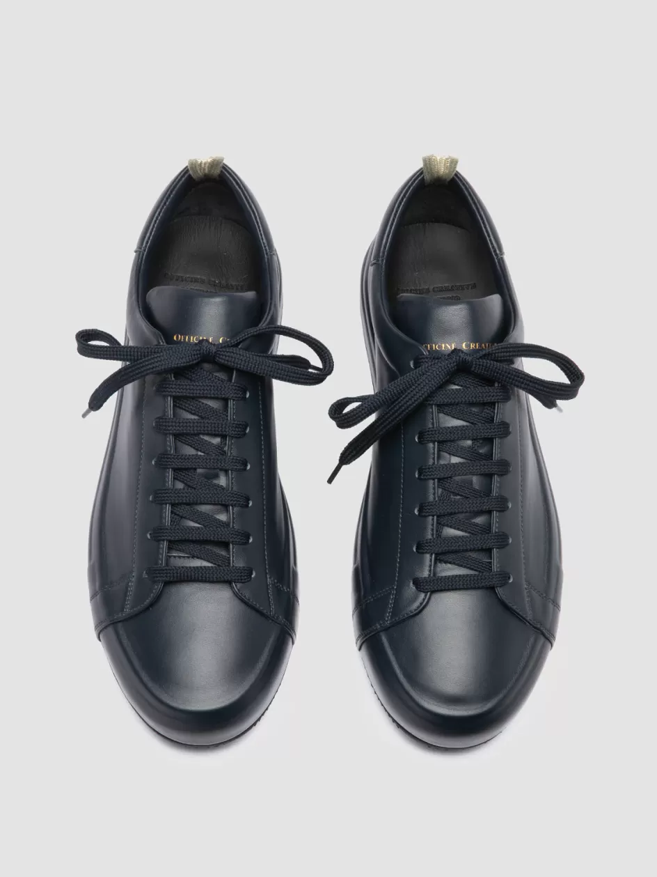 Officine Creative Sneakers>EASY 001 - Leather Low Top Sneakers BLUE