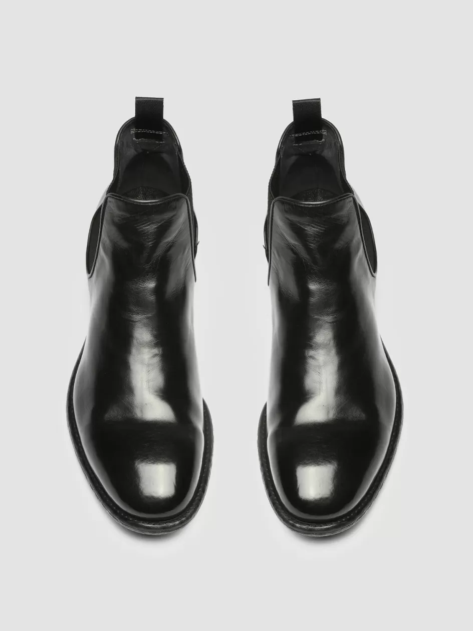 Officine Creative Ankle Boots>EMORY 012 - Leather Chelsea Boots BLACK