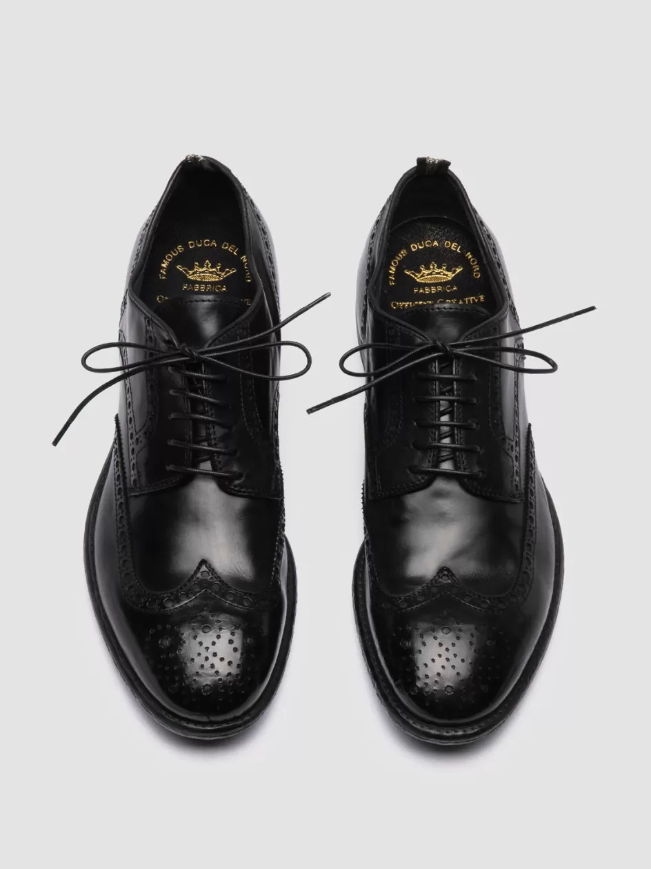 Officine Creative Derbies | Formal Shoes>EMORY 015 - Leather Derby Shoes BLACK