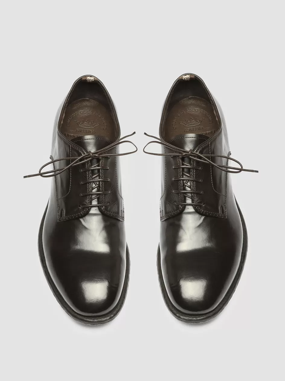 Officine Creative Derbies>EMORY 022 - Brown Leather Derby Shoes EBANO
