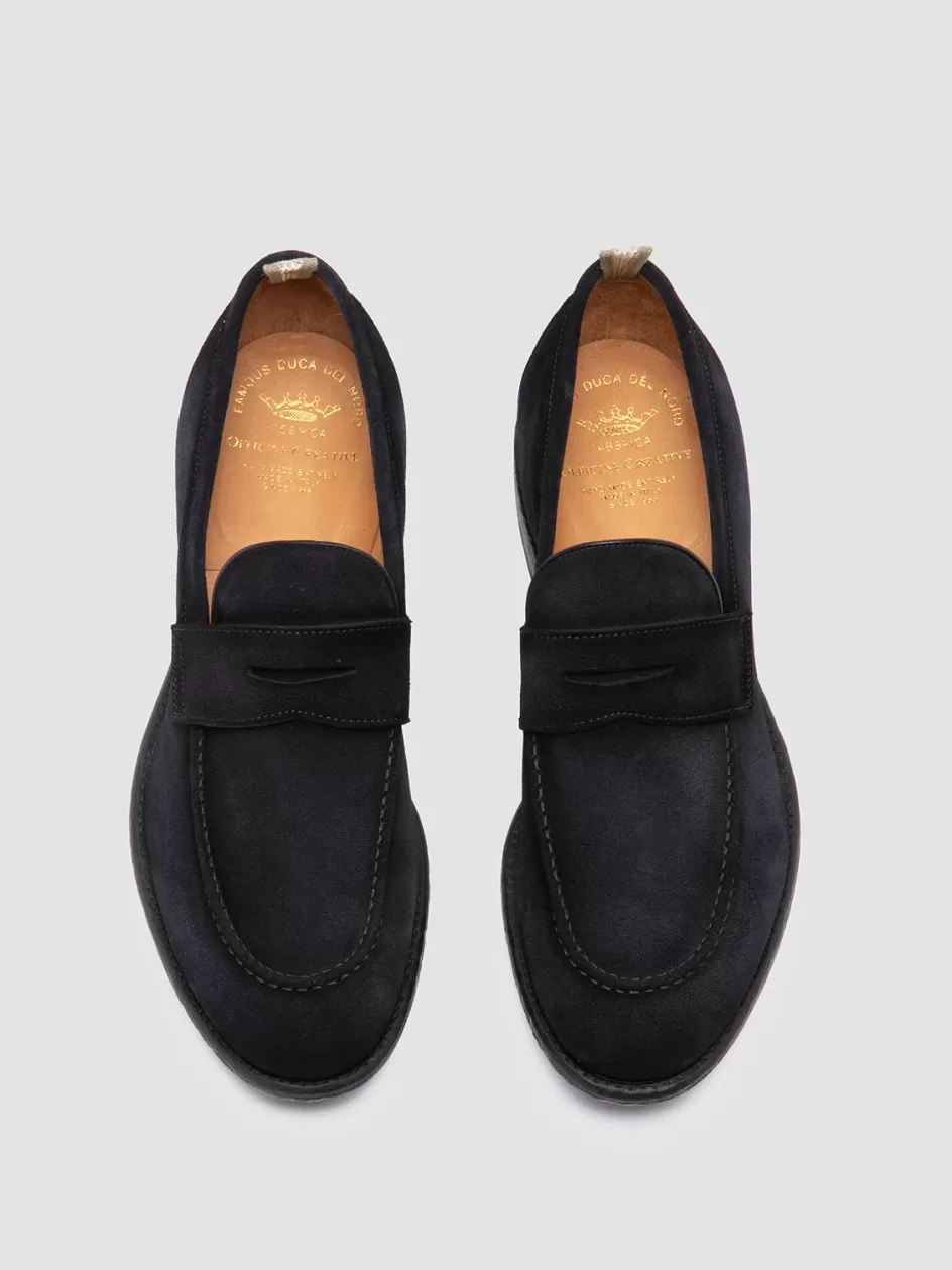 Officine Creative Loafers>EMORY 024 - Suede Loafers BLUE