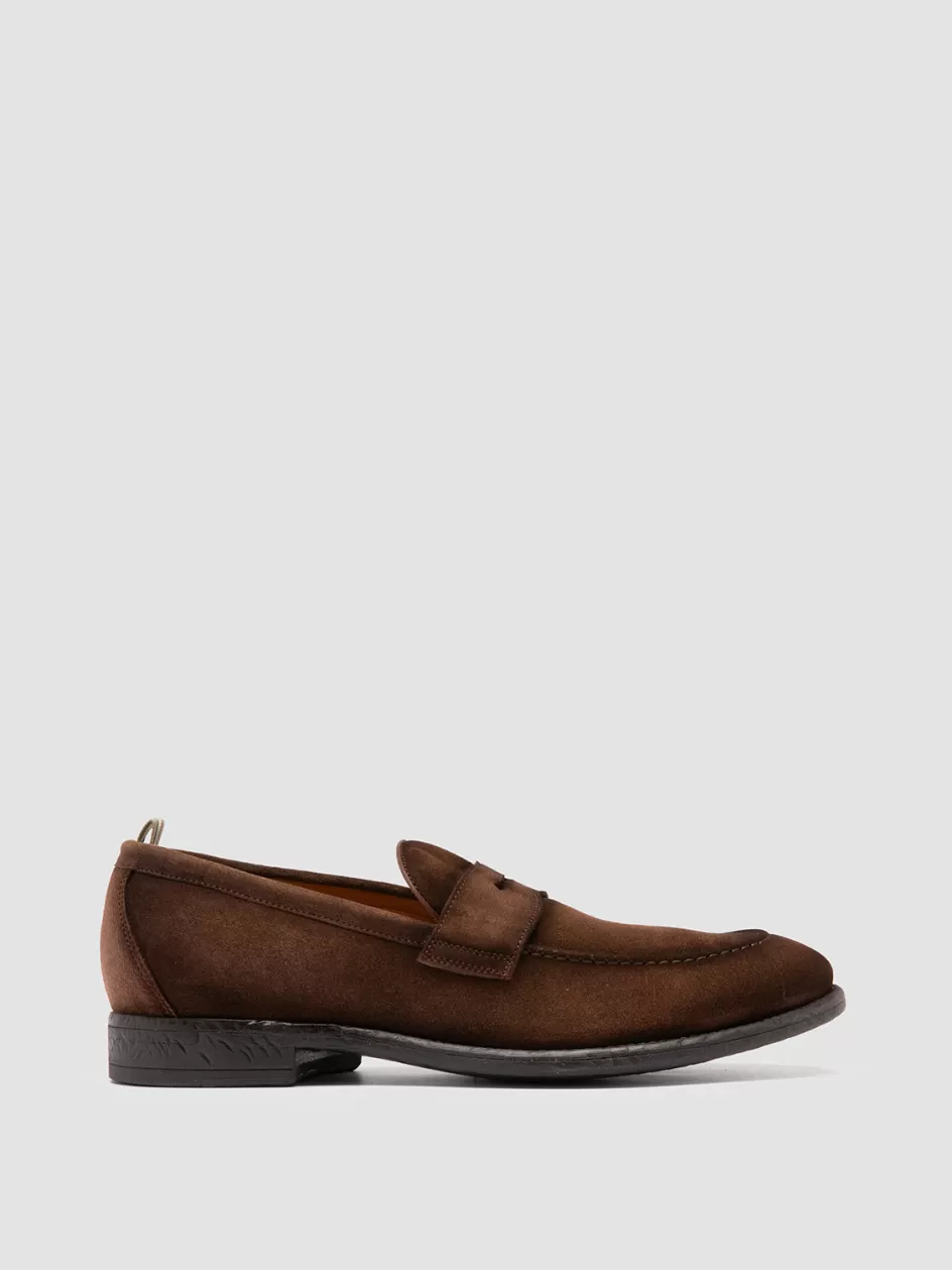 Officine Creative Loafers>EMORY 024 - Suede Loafers BROWN