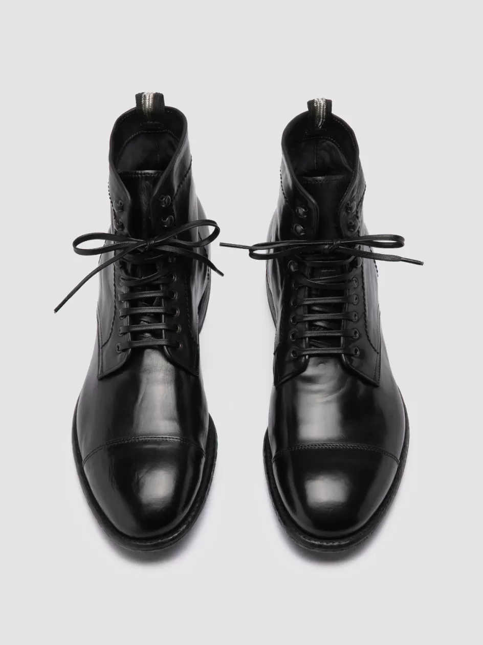 Officine Creative Ankle Boots>EMORY CAOU 014 - Leather Boots BLACK