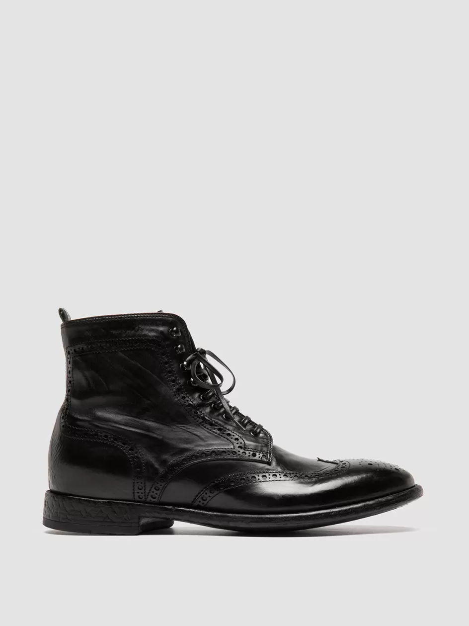 Officine Creative Ankle Boots>EMORY CAOU 016 - Leather Boots BLACK