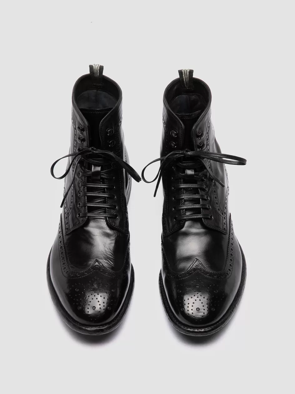 Officine Creative Ankle Boots>EMORY CAOU 016 - Leather Boots BLACK