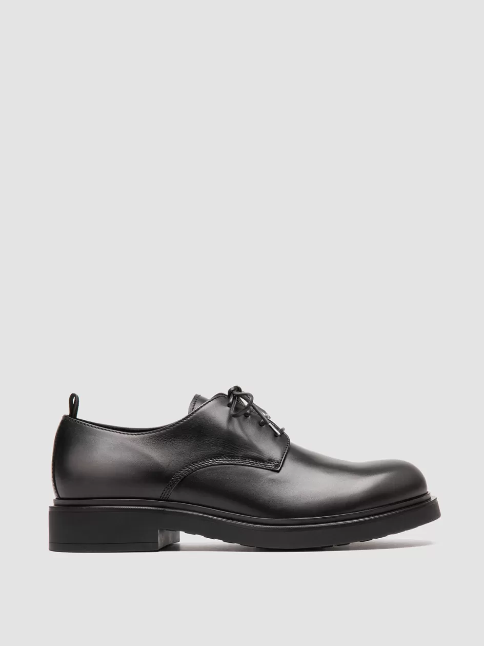 Officine Creative Derbies | Formal Shoes>ENGINEER 004 - Grey Leather Derby Shoes ANTRACITE/SUPERNERO