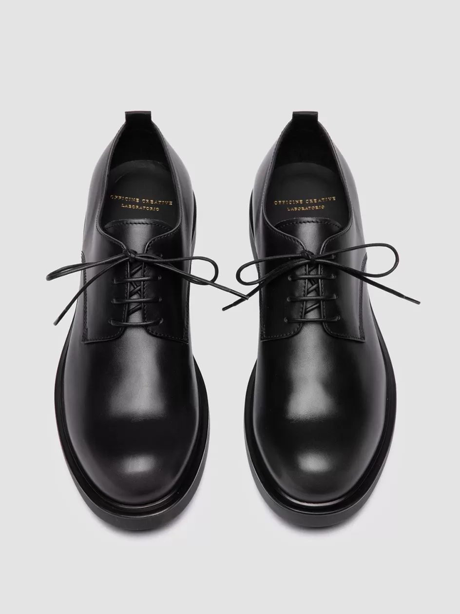 Officine Creative Derbies | Formal Shoes>ENGINEER 004 - Grey Leather Derby Shoes ANTRACITE/SUPERNERO