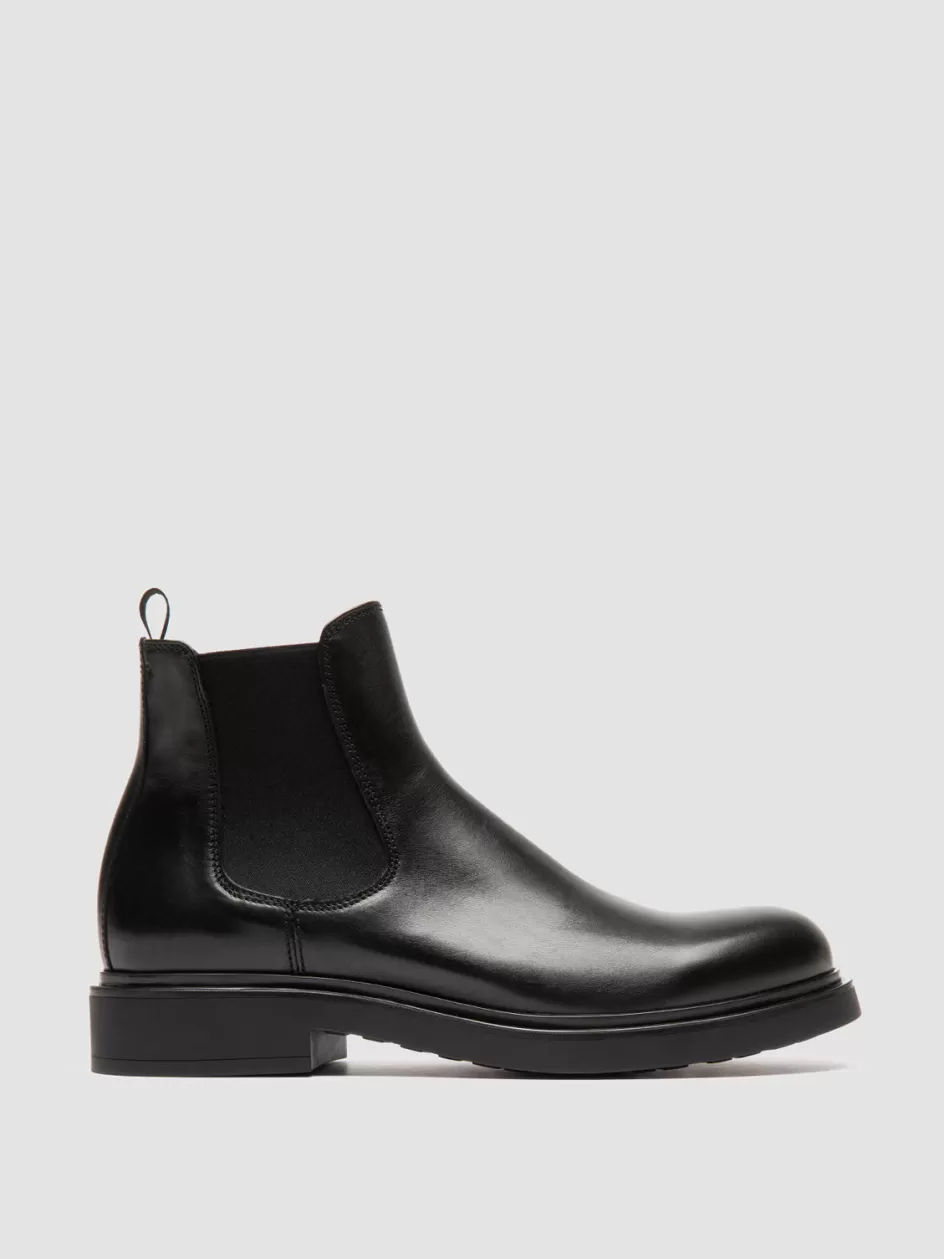 Officine Creative Ankle Boots>ENGINEER 006 - Leather Chelsea Boots BLACK