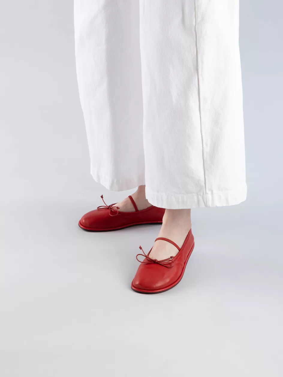 fontayne_001__red_leather_ballerina_shoes_105923.webp Officine Creative Dress Shoes>FONTAYNE 001 - Red Leather Ballerina Shoes CRIMSON