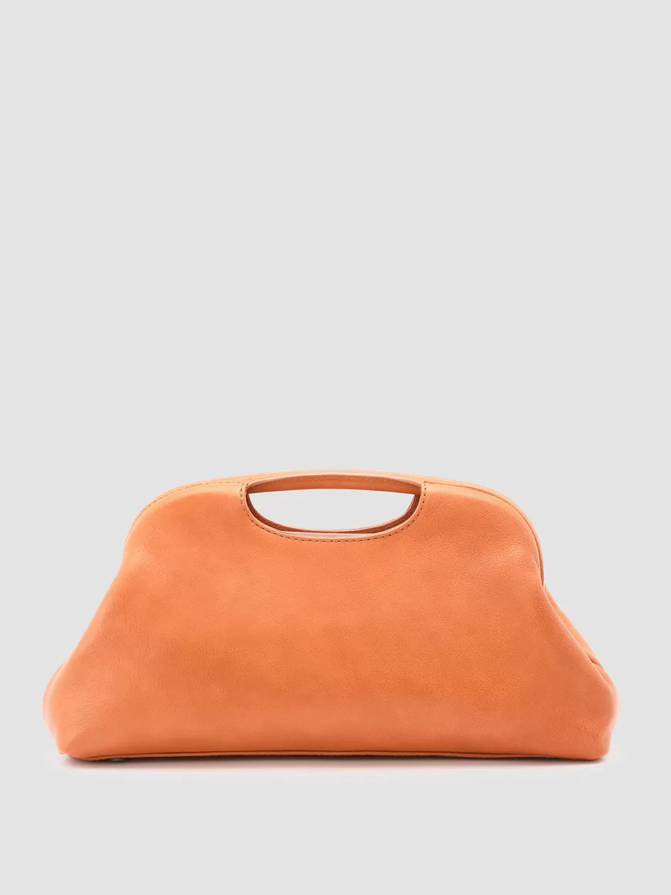 Officine Creative Bags>HELEN 02 - Leather Clutch Bag ORANGE