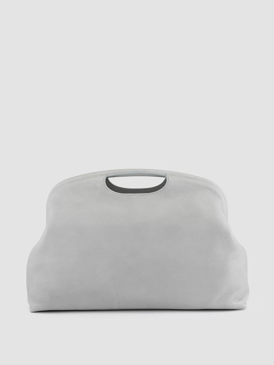 Officine Creative Bags>HELEN 05 - Leather Clutch Bag GREY