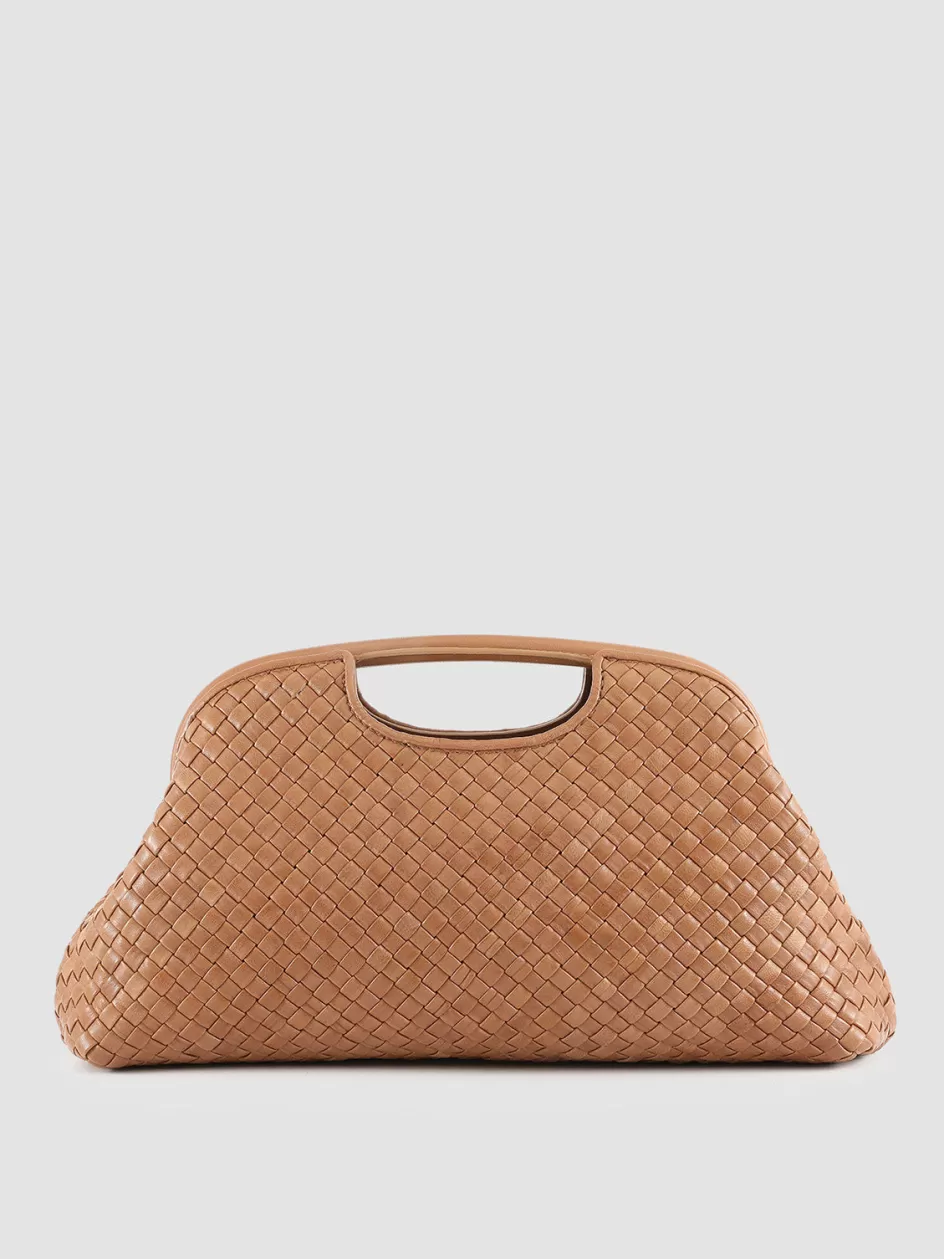 Officine Creative Bags>HELEN 08 - Leather Clutch Bag BROWN