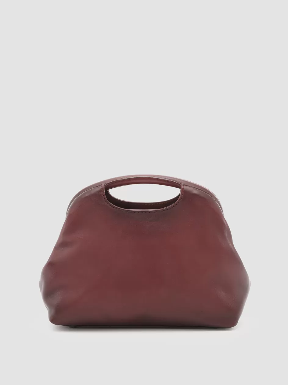 Officine Creative Bags>HELEN 15 - Leather Clutch Bag BURGUNDY