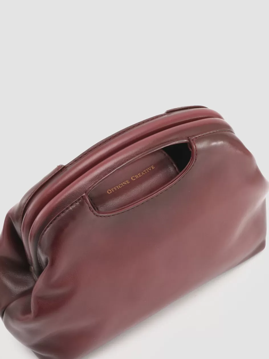Officine Creative Bags>HELEN 15 - Leather Clutch Bag BURGUNDY
