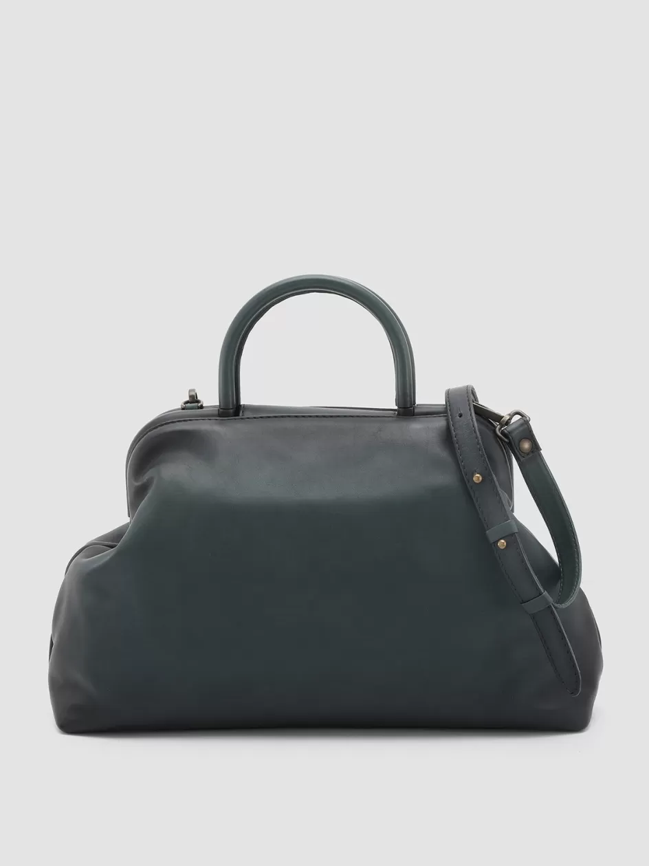 helen_16__green_leather_handle_bag_105144.webp Officine Creative Bags>HELEN 16 - Leather Handle Bag GREEN