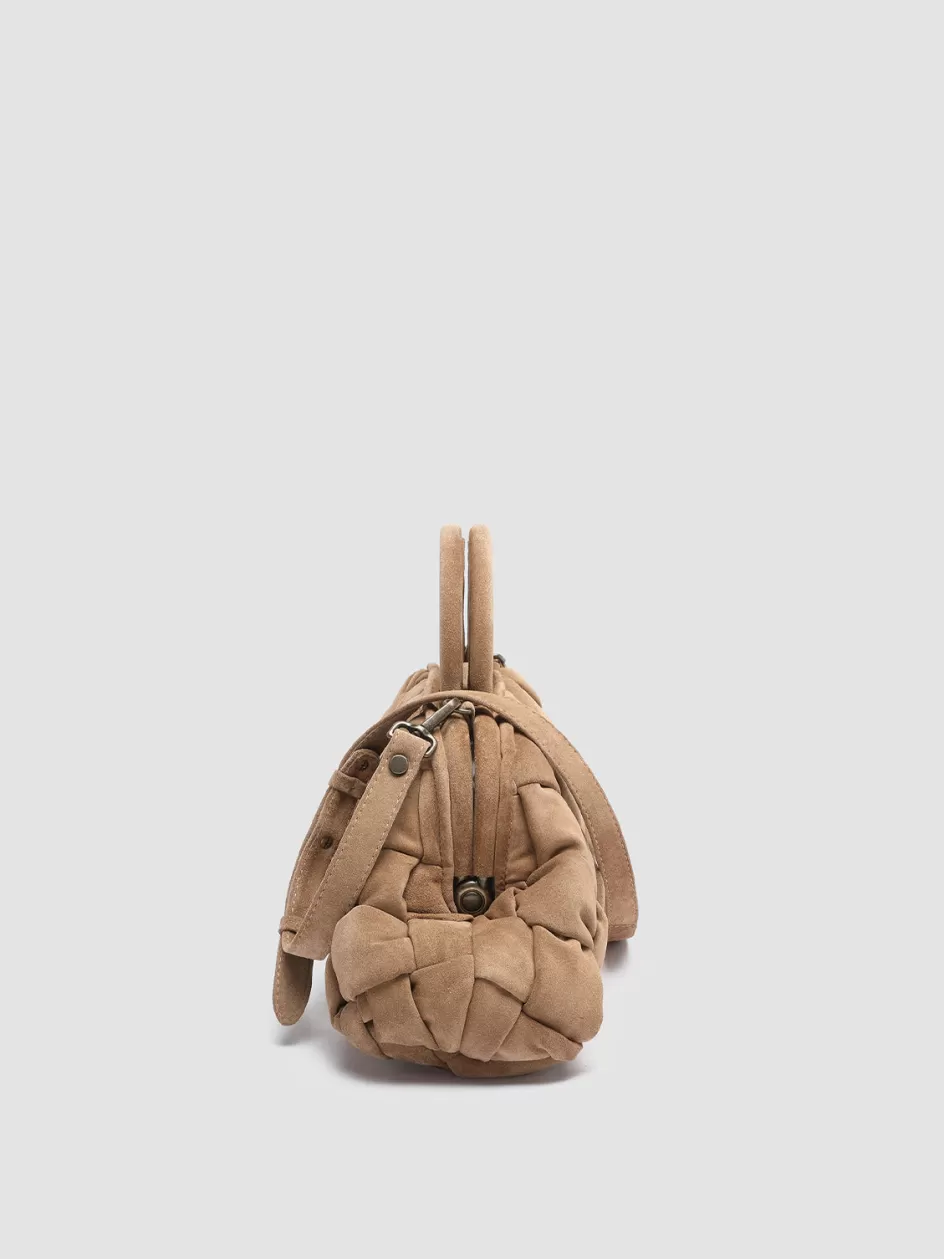 helen_21__brown_suede_handle_bag_105131.webp Officine Creative Bags>HELEN 21 - Suede Handle Bag BROWN