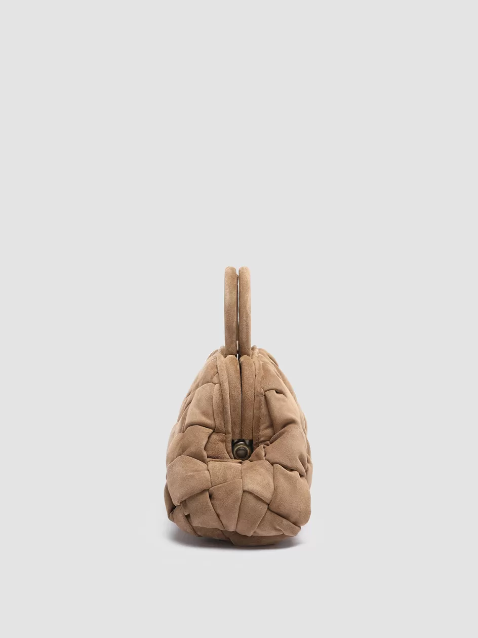 helen_21__brown_suede_handle_bag_105132.webp Officine Creative Bags>HELEN 21 - Suede Handle Bag BROWN