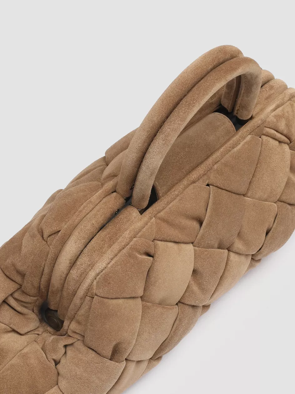 helen_21__brown_suede_handle_bag_105133.webp Officine Creative Bags>HELEN 21 - Suede Handle Bag BROWN