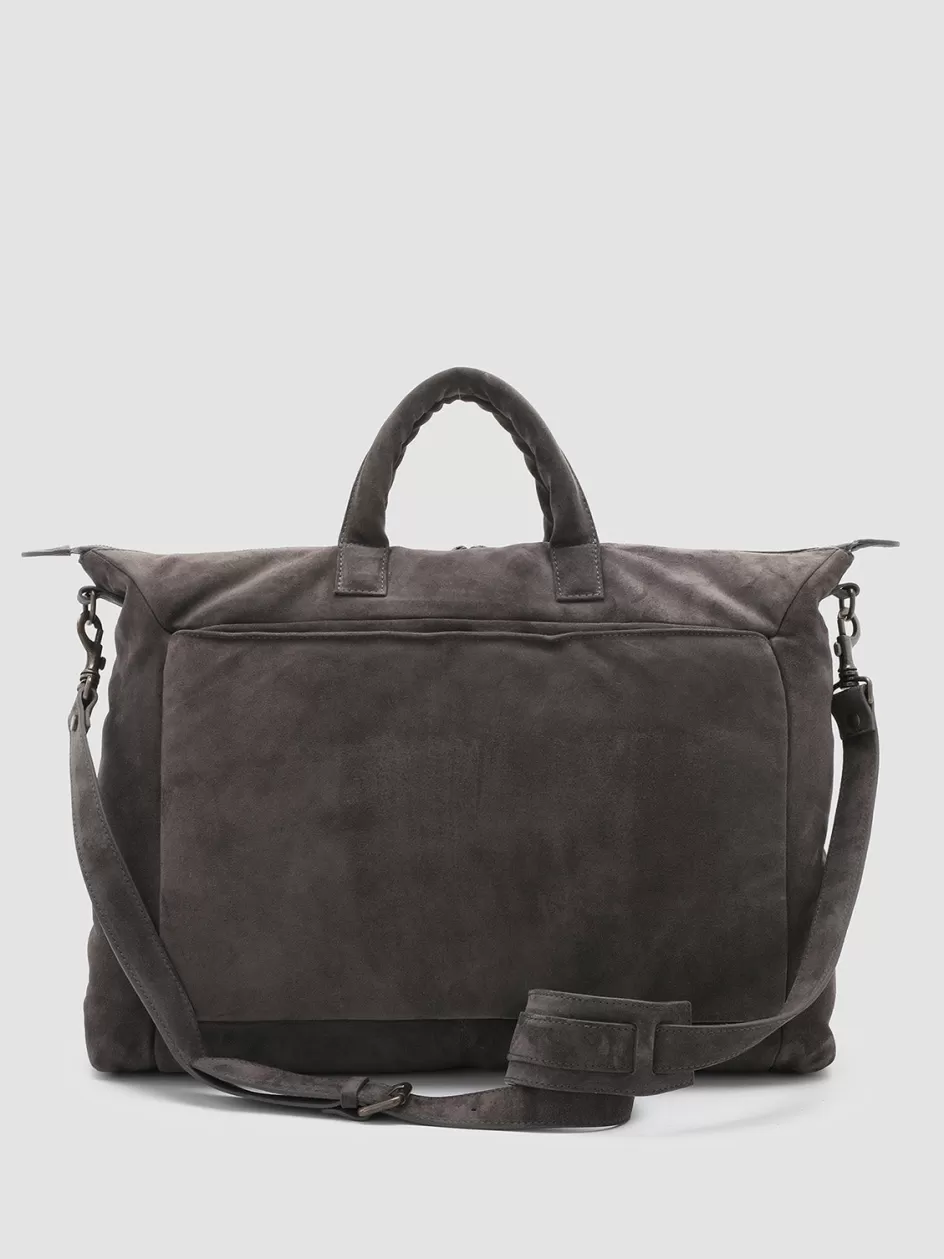 Officine Creative Bags>HELMET 31 - Suede Weekender GREY