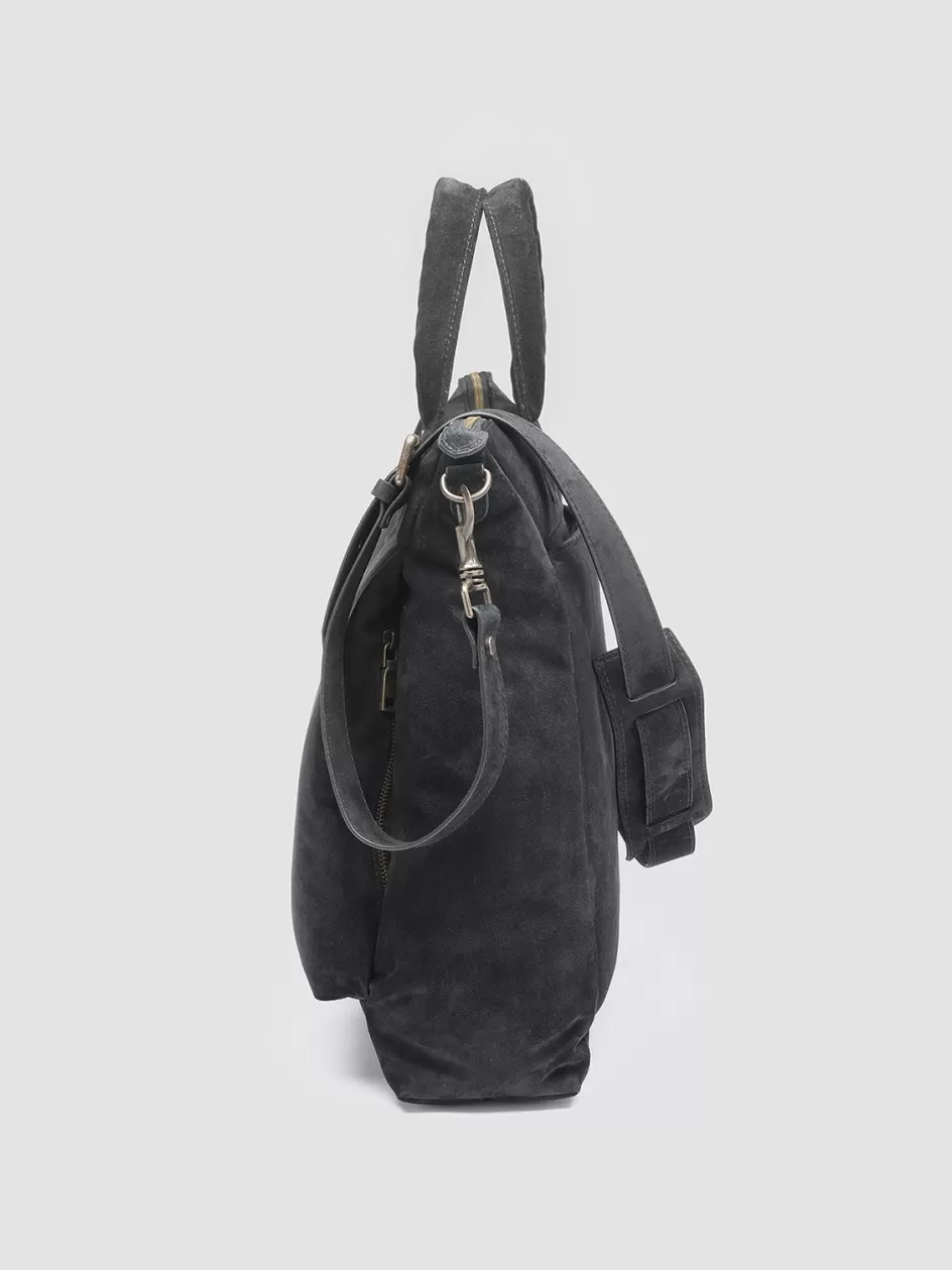 helmet_32__black_suede_tote_bag_99968.webp Officine Creative Bags>HELMET 32 - Suede Tote Bag BLACK