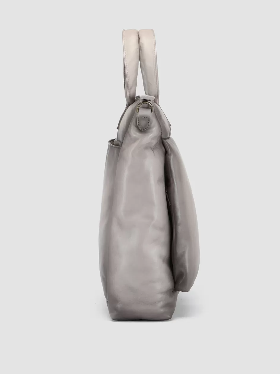 helmet_32__grey_leather_tote_bag_99940.webp Officine Creative Bags>HELMET 32 - Leather Tote Bag GREY