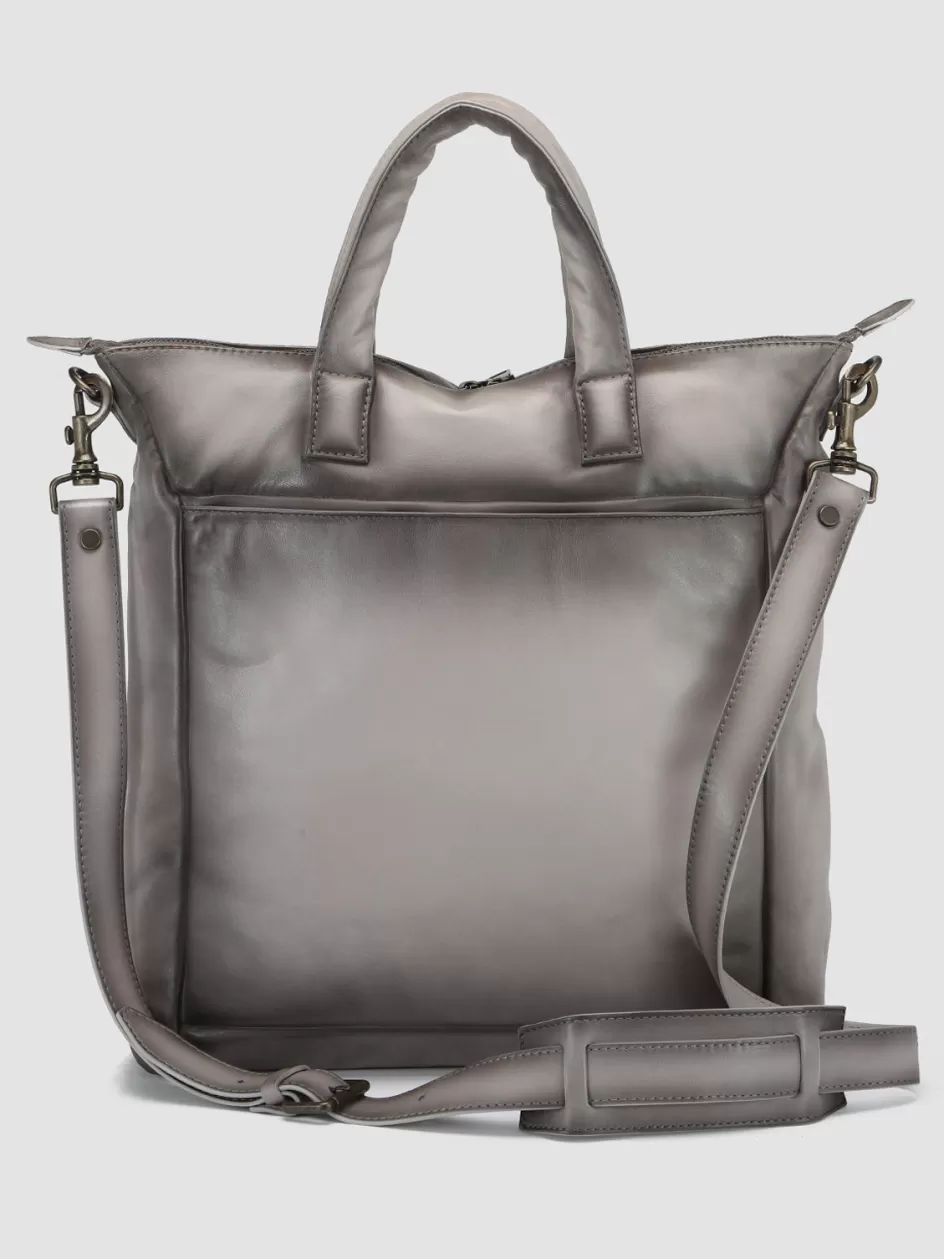 helmet_32__grey_leather_tote_bag_99942.webp Officine Creative Bags>HELMET 32 - Leather Tote Bag GREY